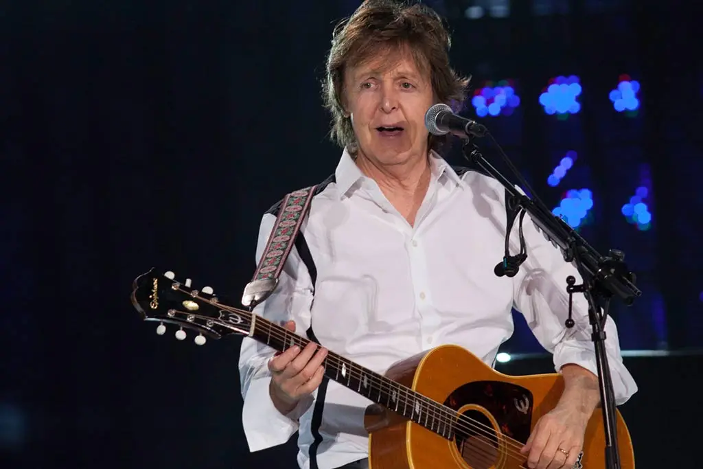 Paul McCartney performing