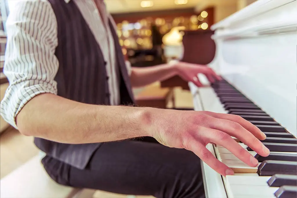 Man playing piano