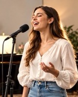 Woman singing with a pianist